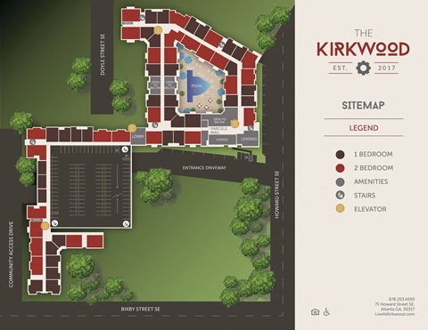 The Kirkwood - Site Map, at The Kirkwood, Atlanta, GA 30317